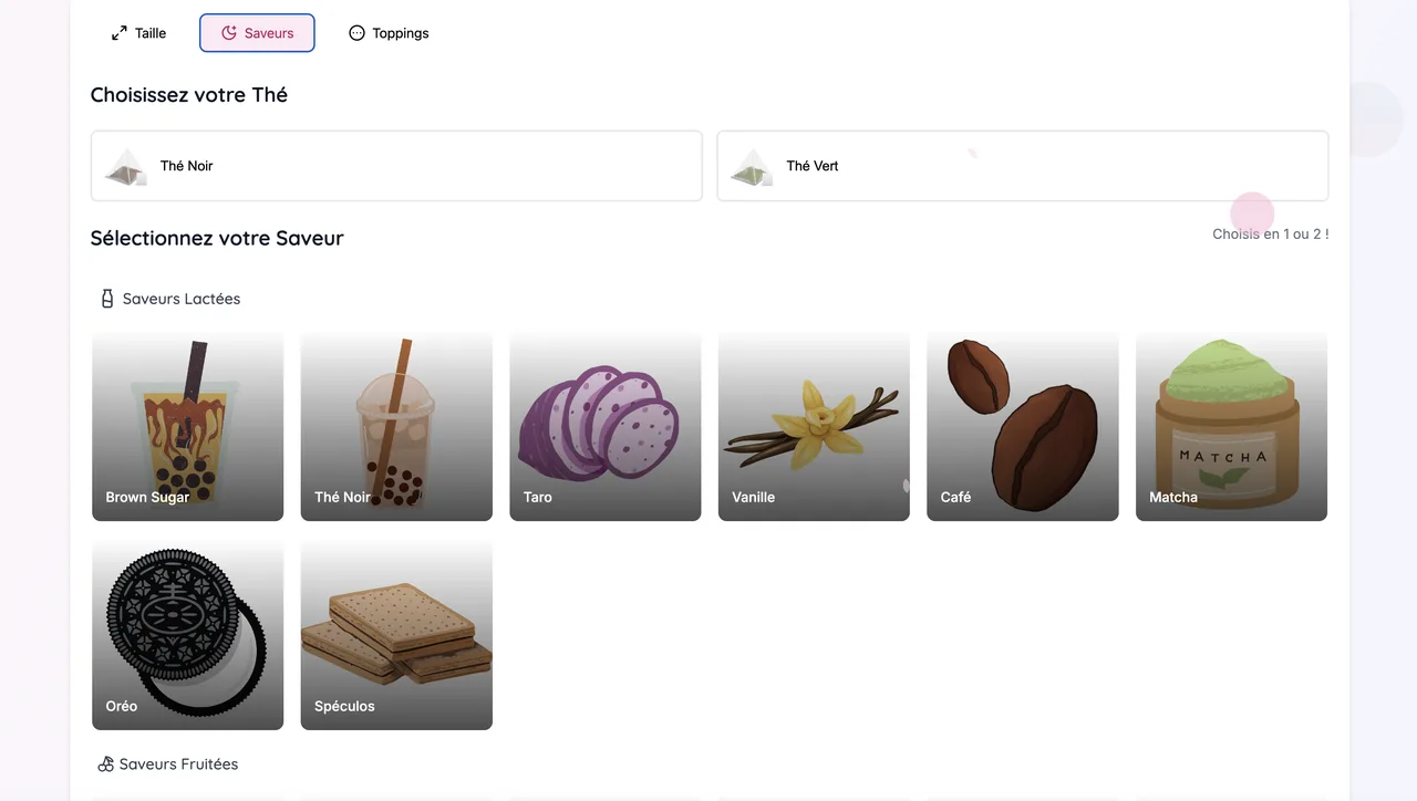 Bunny Bunny — menu interactif des saveurs